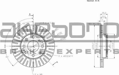 Akebono BN-0832E - Kočioni disk www.molydon.hr