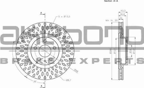 Akebono BN-0837E - Kočioni disk www.molydon.hr