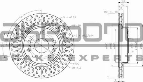 Akebono BN-0825 - Kočioni disk www.molydon.hr