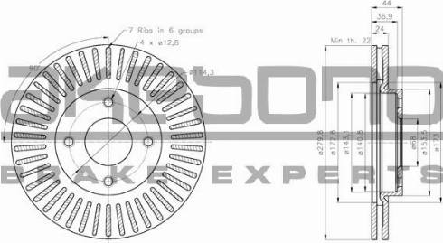 Akebono BN-0877E - Kočioni disk www.molydon.hr