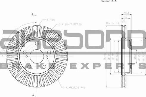 Akebono BN-0399 - Kočioni disk www.molydon.hr