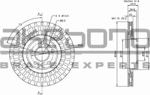 Akebono BN-0396E - Kočioni disk www.molydon.hr