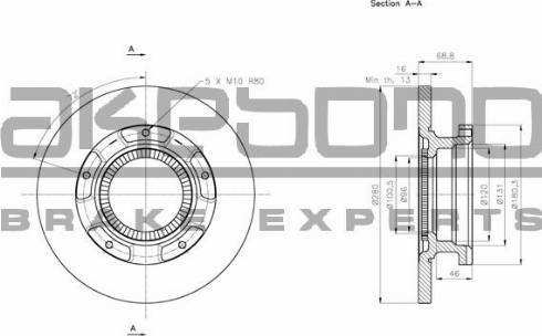 Akebono BN-0309E - Kočioni disk www.molydon.hr