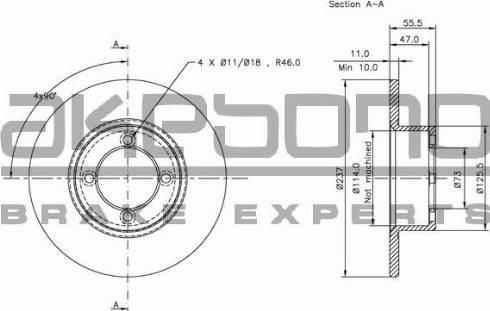 Akebono BN-0305 - Kočioni disk www.molydon.hr