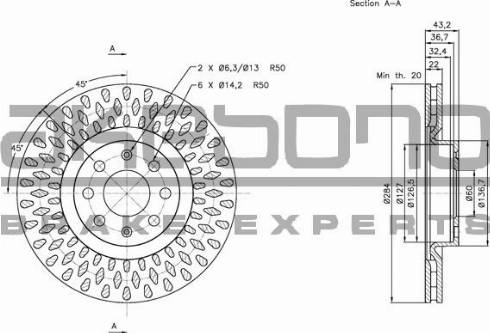 Akebono BN-0316 - Kočioni disk www.molydon.hr