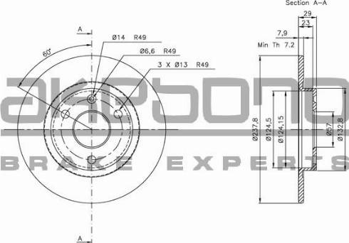 Akebono BN-0317 - Kočioni disk www.molydon.hr