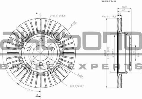 Akebono BN-0382 - Kočioni disk www.molydon.hr