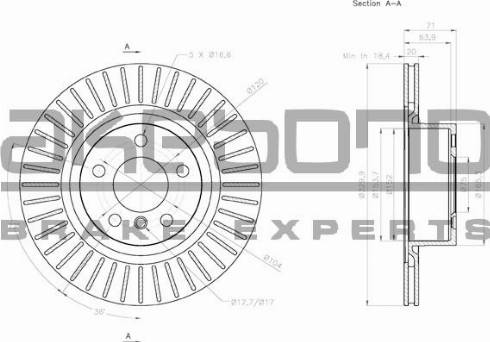 Akebono BN-0333 - Kočioni disk www.molydon.hr