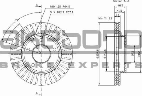 Akebono BN-0320 - Kočioni disk www.molydon.hr