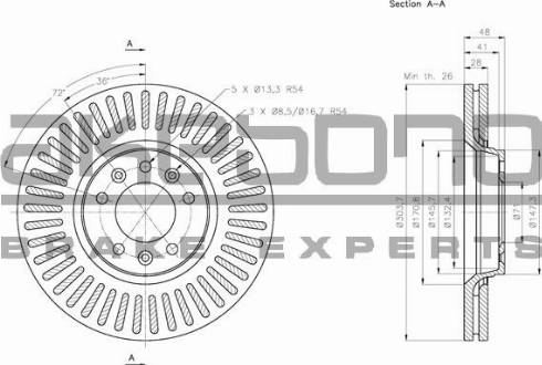 Akebono BN-0371 - Kočioni disk www.molydon.hr