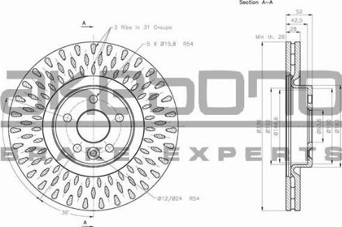 Akebono BN-0372 - Kočioni disk www.molydon.hr