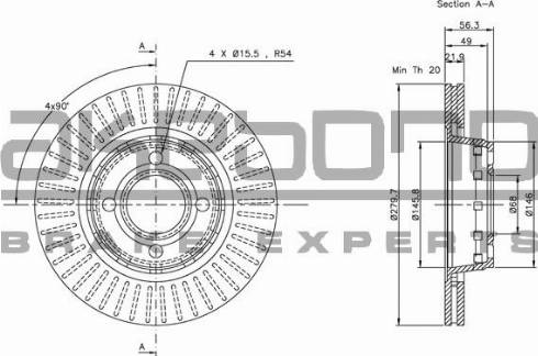 Akebono BN-0299 - Kočioni disk www.molydon.hr