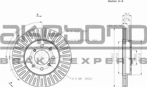 Akebono BN-0260 - Kočioni disk www.molydon.hr