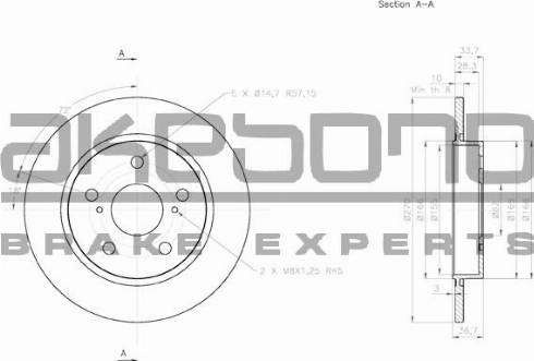 Akebono BN-0261 - Kočioni disk www.molydon.hr