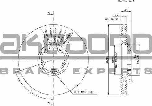 Akebono BN-0204E - Kočioni disk www.molydon.hr