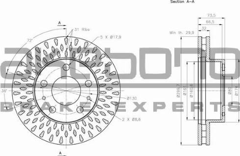 Akebono BN-0207 - Kočioni disk www.molydon.hr