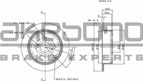 Akebono BN-0219 - Kočioni disk www.molydon.hr