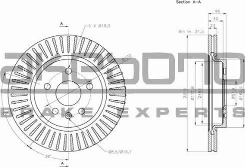 Akebono BN-0216 - Kočioni disk www.molydon.hr