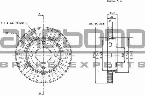 Akebono BN-0212 - Kočioni disk www.molydon.hr