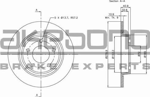 Akebono BN-0286 - Kočioni disk www.molydon.hr