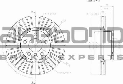 Akebono BN-0280 - Kočioni disk www.molydon.hr