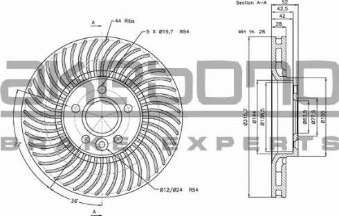 Akebono BN-0283 - Kočioni disk www.molydon.hr