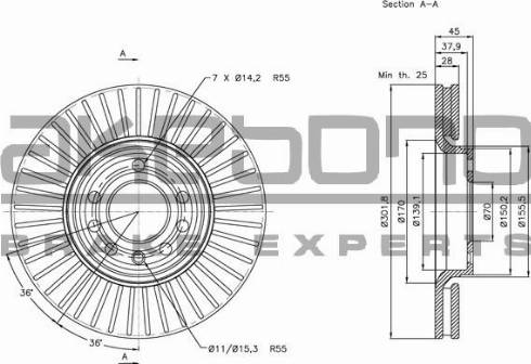 Akebono BN-0235 - Kočioni disk www.molydon.hr