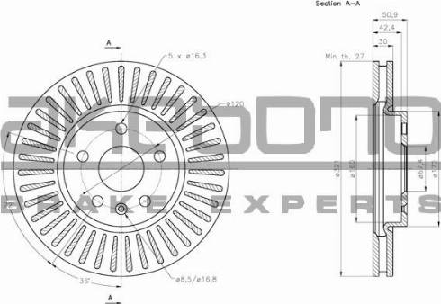 Akebono BN-0236E - Kočioni disk www.molydon.hr