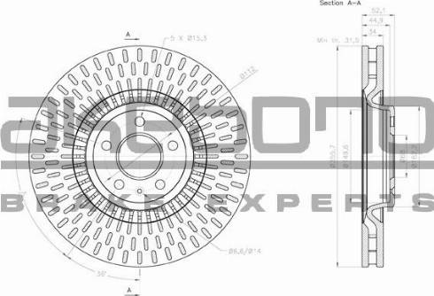 Akebono BN-0233 - Kočioni disk www.molydon.hr