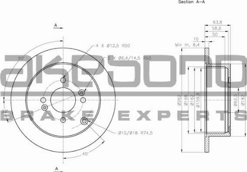 Akebono BN-0237 - Kočioni disk www.molydon.hr