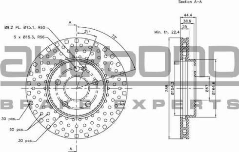 Akebono BN-0224 - Kočioni disk www.molydon.hr