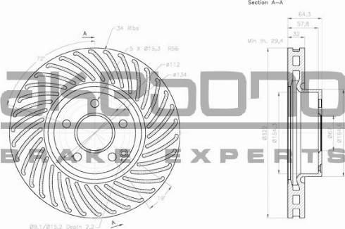 Akebono BN-0223 - Kočioni disk www.molydon.hr