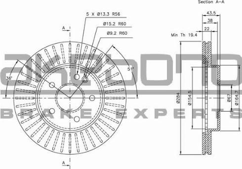 Akebono BN-0275 - Kočioni disk www.molydon.hr