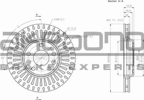 Akebono BN-0271E - Kočioni disk www.molydon.hr