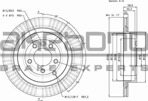 Akebono BN-0791E - Kočioni disk www.molydon.hr