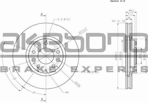 Akebono BN-0797 - Kočioni disk www.molydon.hr