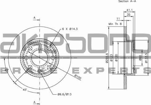 Akebono BN-0743 - Kočioni disk www.molydon.hr