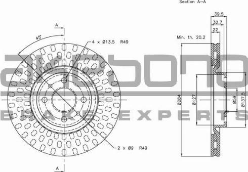 Akebono BN-0753 - Kočioni disk www.molydon.hr