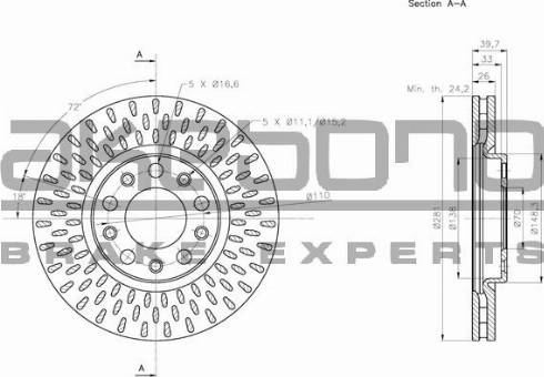 Akebono BN-0757 - Kočioni disk www.molydon.hr