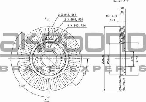 Akebono BN-0700 - Kočioni disk www.molydon.hr