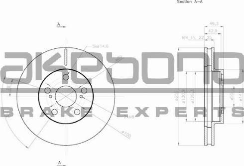 Akebono BN-0716E - Kočioni disk www.molydon.hr