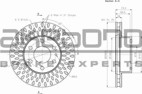 Akebono BN-0712E - Kočioni disk www.molydon.hr