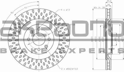 Akebono BN-0784 - Kočioni disk www.molydon.hr