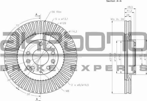 Akebono BN-0786 - Kočioni disk www.molydon.hr