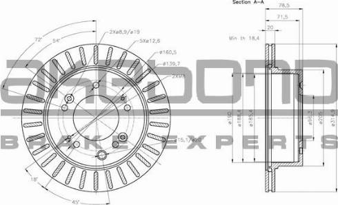 Akebono BN-0734 - Kočioni disk www.molydon.hr