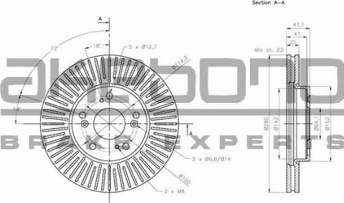 Akebono BN-0731 - Kočioni disk www.molydon.hr