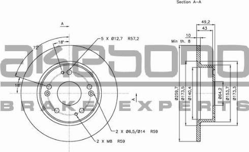 Akebono BN-0738 - Kočioni disk www.molydon.hr