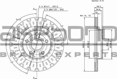 Akebono BN-0733 - Kočioni disk www.molydon.hr