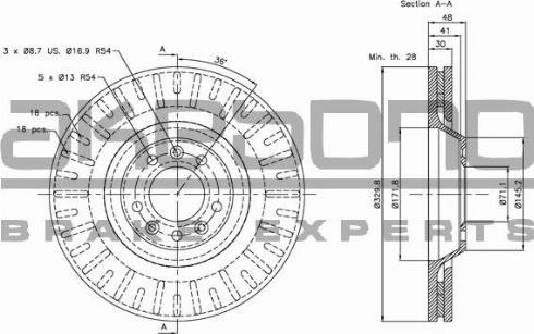 Akebono BN-0732 - Kočioni disk www.molydon.hr