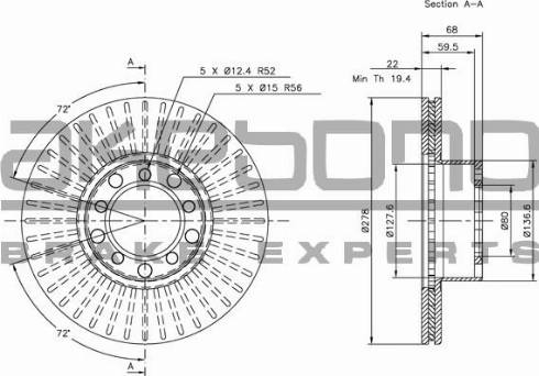 Akebono BN-0737 - Kočioni disk www.molydon.hr